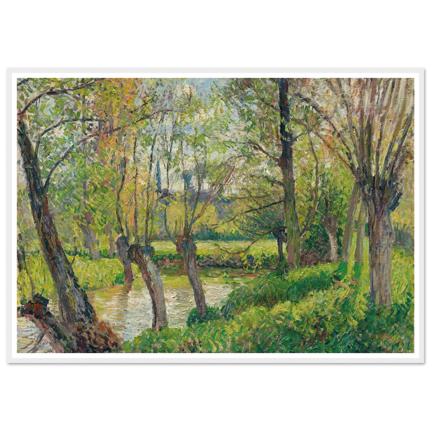 Bords De L’epte À Êragny, Soleil Couchant (1897) Art Print | Camille Pissarro-Quipham Collections