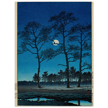 Fuyu no tsuki (Toyamagahara) (Winter moon at Toyamagahara) (1931) Art Print | Kawase Hasui-Quipham Collections