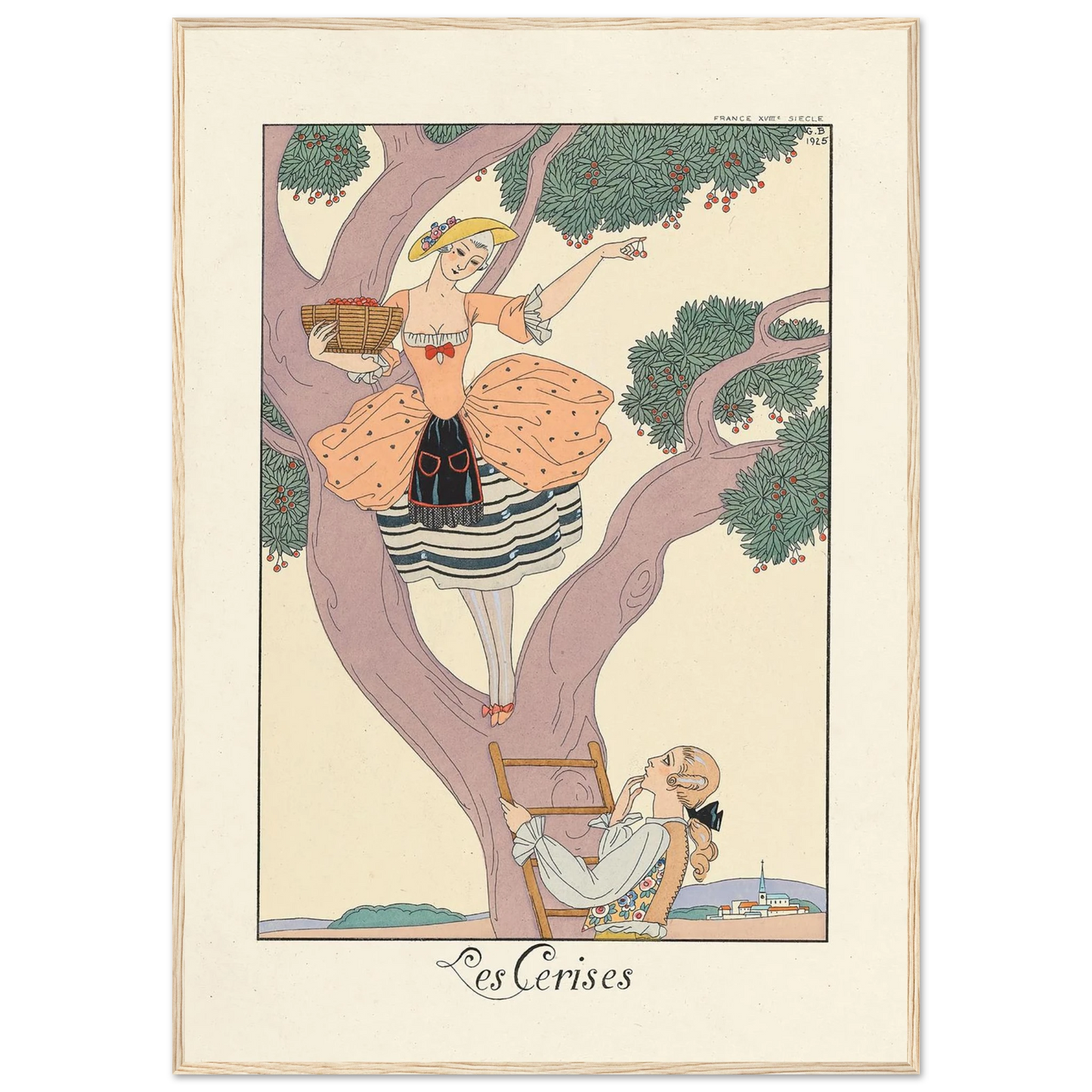 Les Cerises (Cherries) (1922–1926) Art Print | George Barbier-Quipham Collections