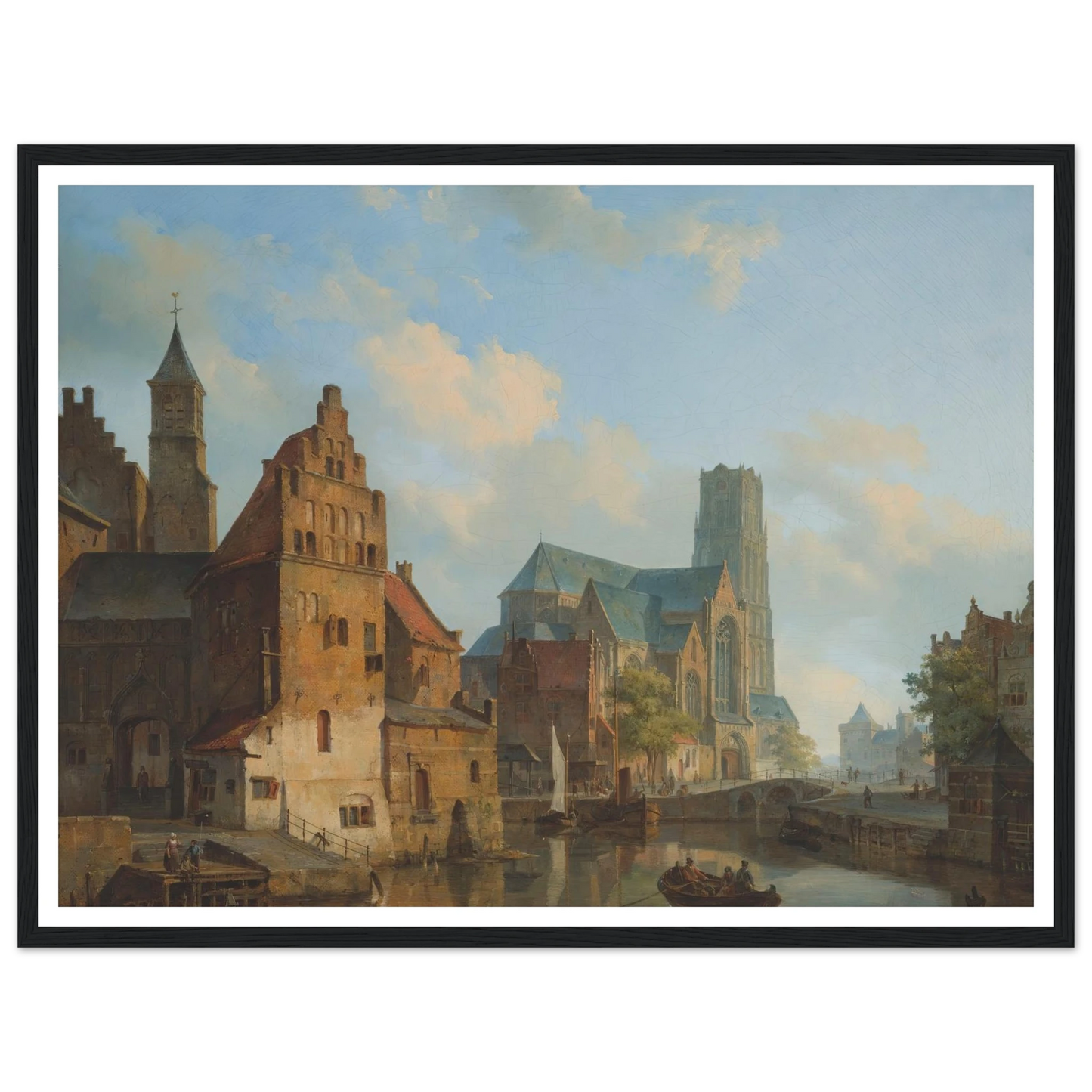A View Of The Delftse Vaart And St Laurens Church, Rotterdam (1840) Art Print | Cornelis Springer-Quipham Collections