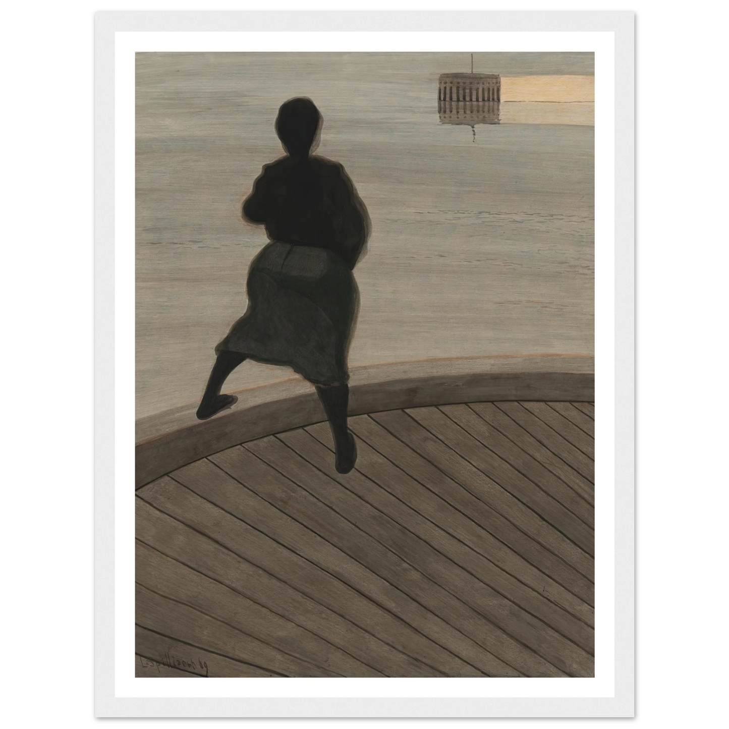 Femme de pêcheur sur le ponton (1909) Art Print | Leon Spilliaert-Quipham Collections
