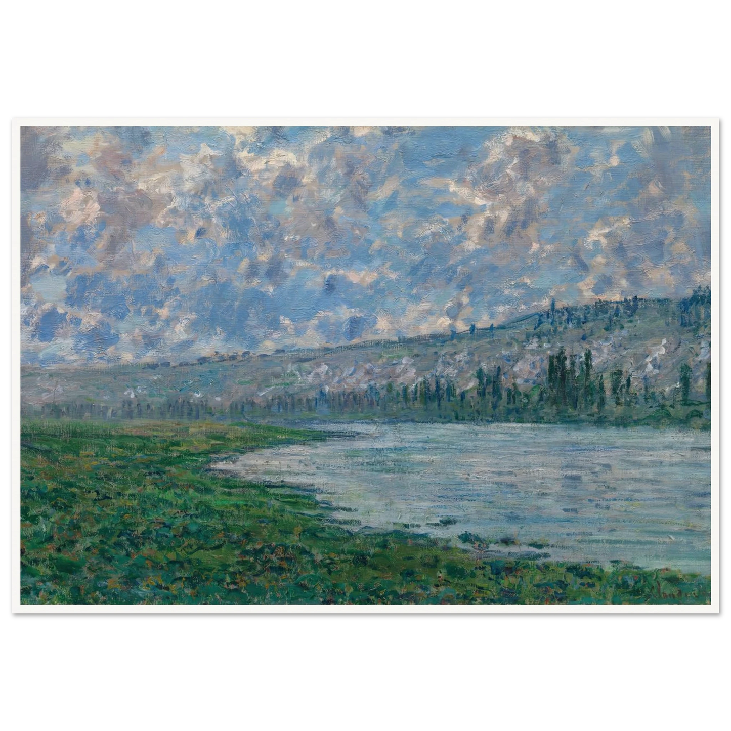 The Seine at Vétheuil (1880) Art Print | Claude Monet-Quipham Collections