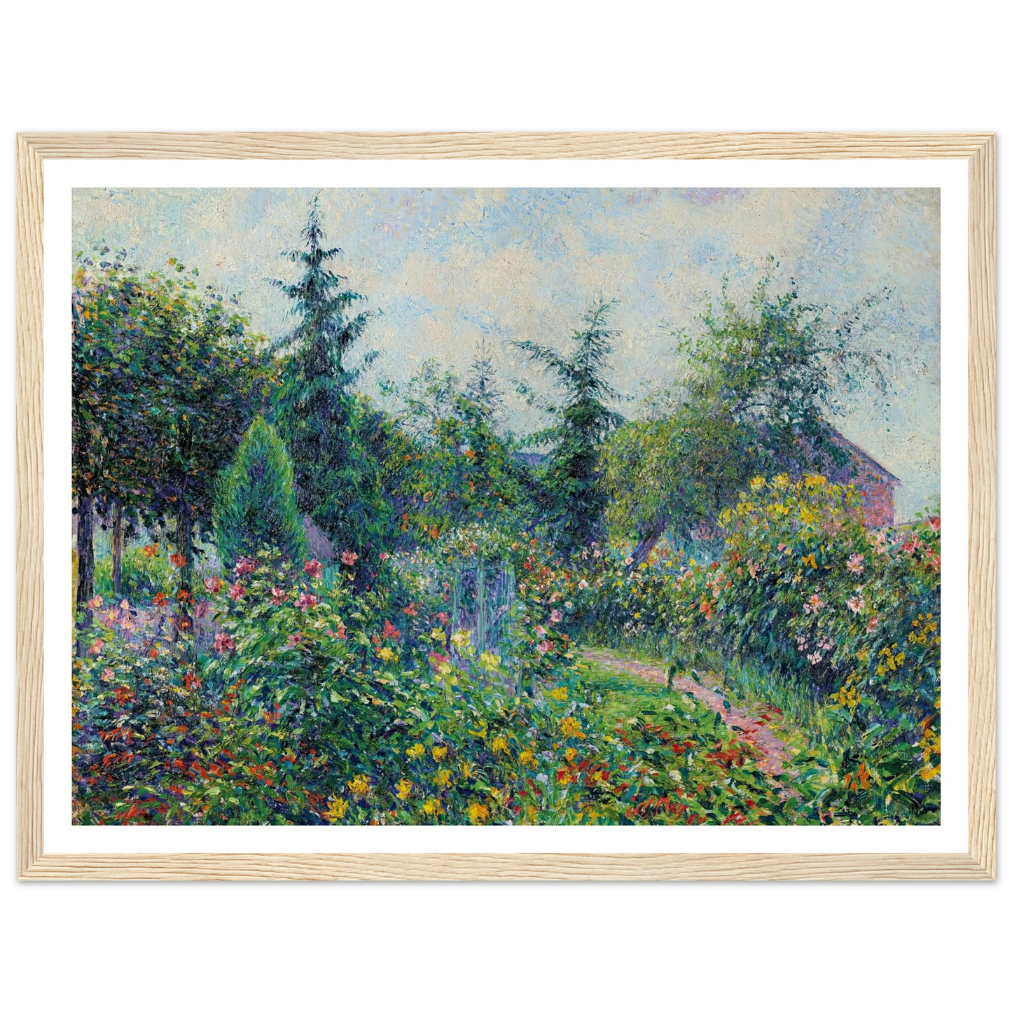 Jardin et poulailler chez Octave Mirbeau, Les Damps (1892) Art Print | Camille Pissarro-Quipham Collections