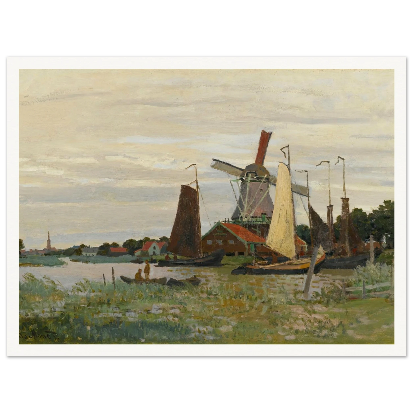 Un Moulin À Zaandam (1871) Art Print | Claude Monet-Quipham Collections