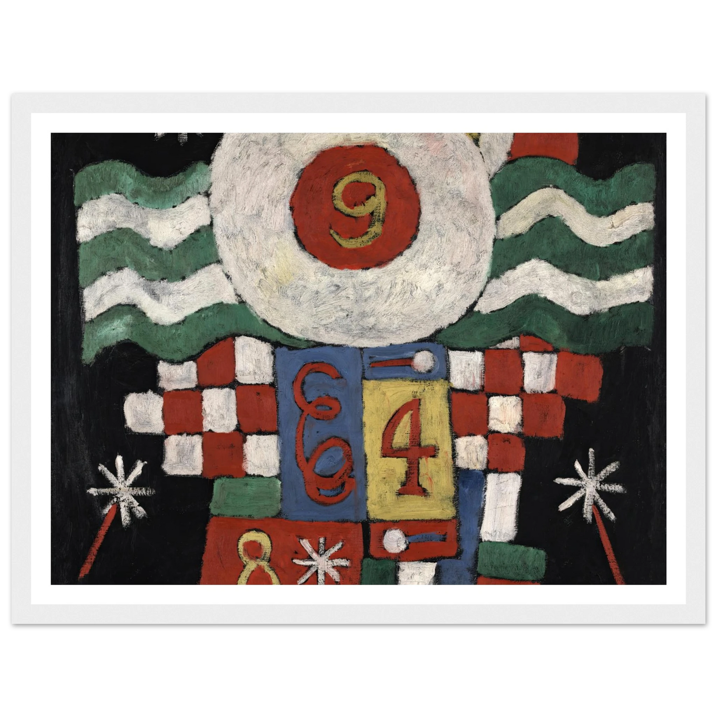 Collection of Numbers, Designs and Letters Seen by Me at the Beginning of the War in Berlin–Military in Nature (ca. 1915) Art Print | Marsden Hartley-Quipham Collections