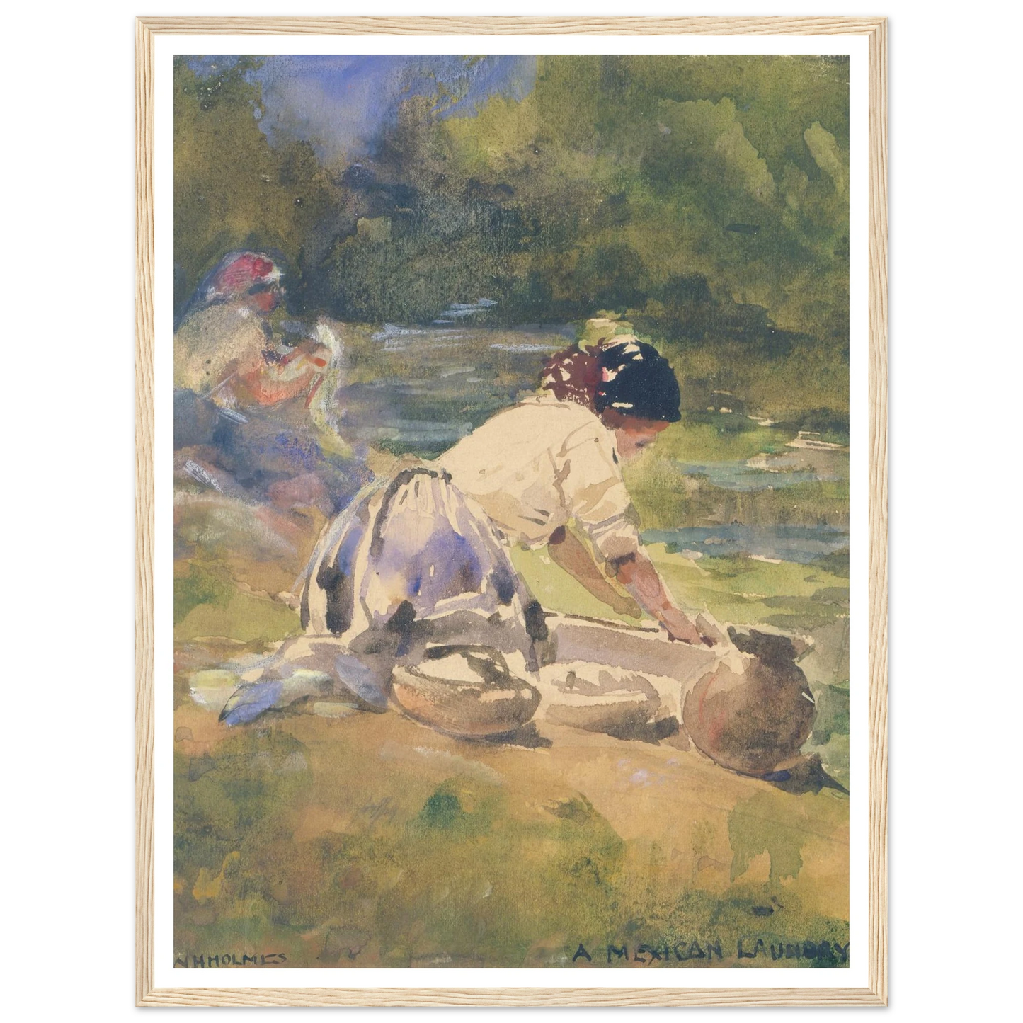 A Mexican Laundry (1895) Art Print | William Henry Holmes-Quipham Collections
