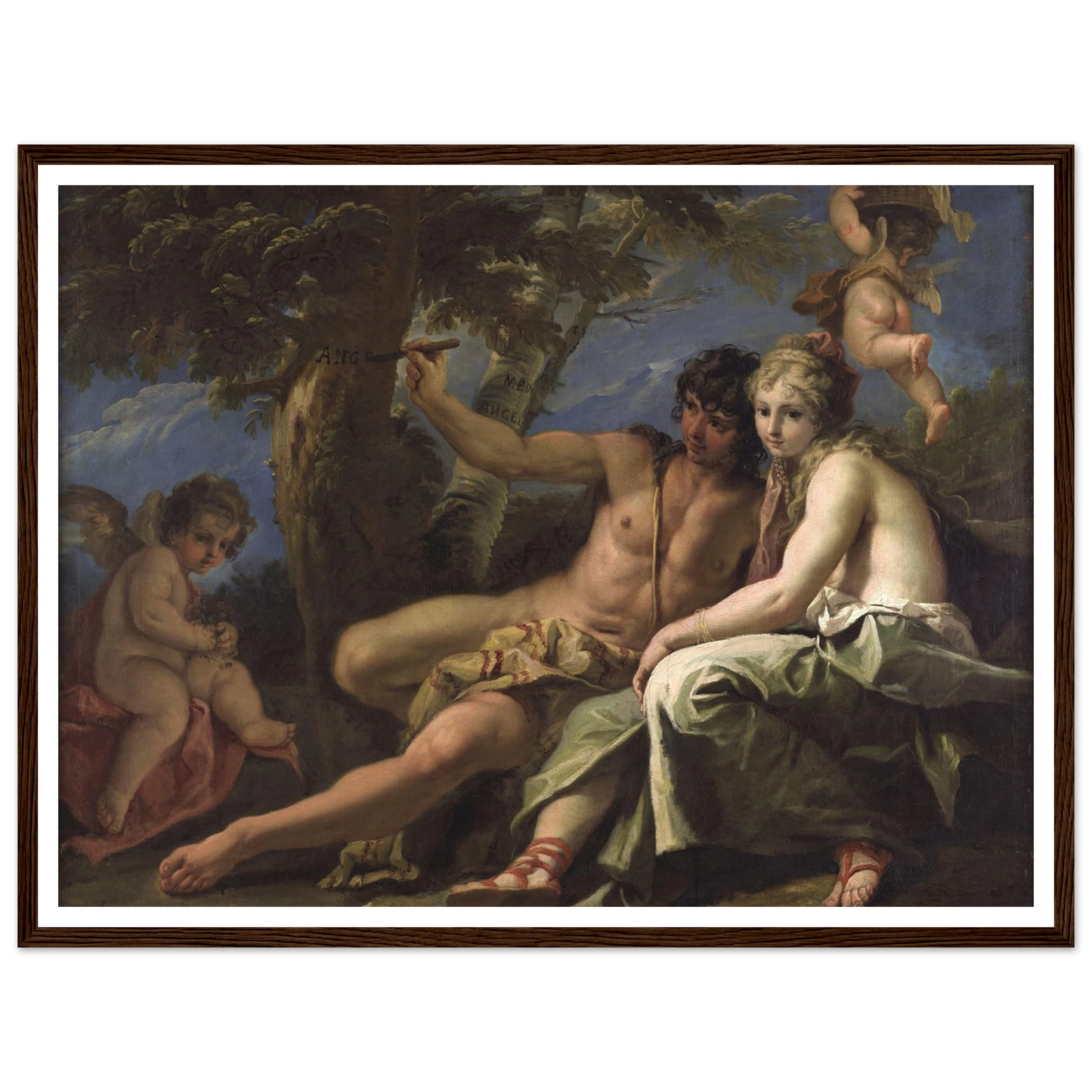 Angelica and Medoro (circa 1716) Art Print | Sebastiano Ricci-Quipham Collections