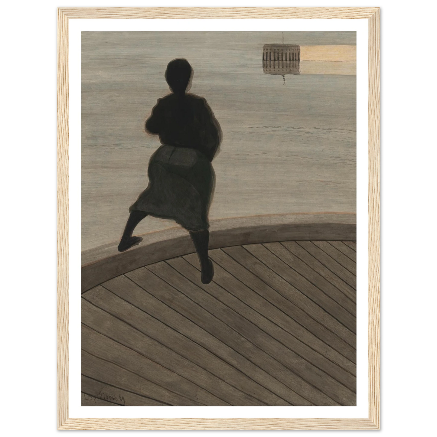 Femme de pêcheur sur le ponton (1909) Art Print | Leon Spilliaert-Quipham Collections