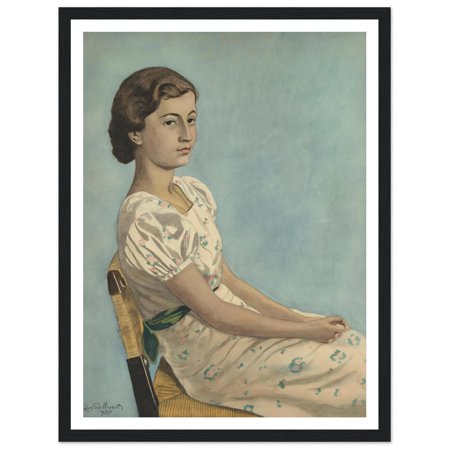 Portret van Mejuffrouw Simonne Kremer (1937) Art Print | Leon Spilliaert-Quipham Collections