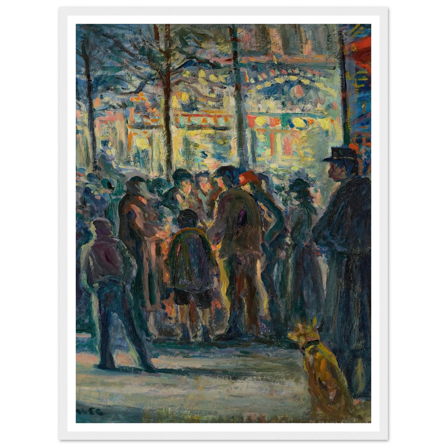 Scène de rue en hiver (circa 1915) Art Print | Maximilien Luce-Quipham Collections