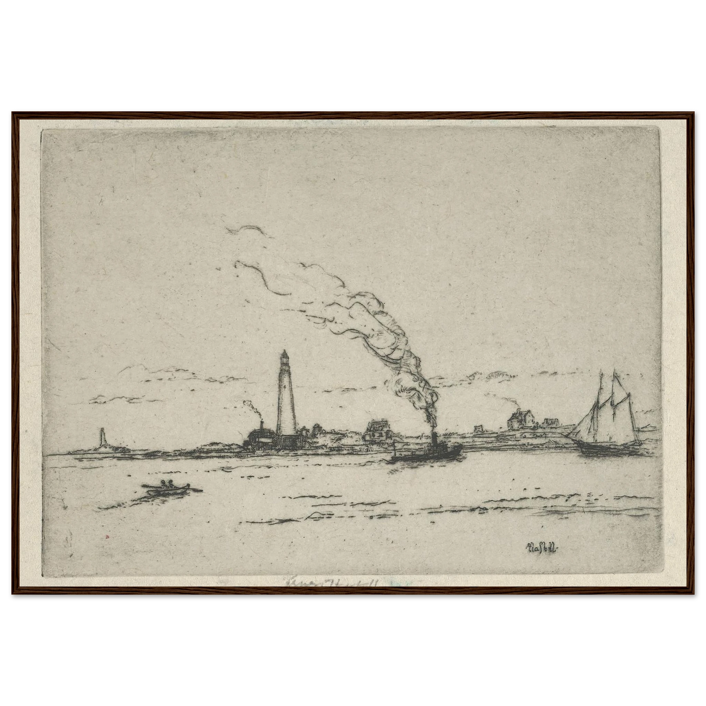 Boston Light (circa 1911) Art Print | Ernest Haskell-Quipham Collections