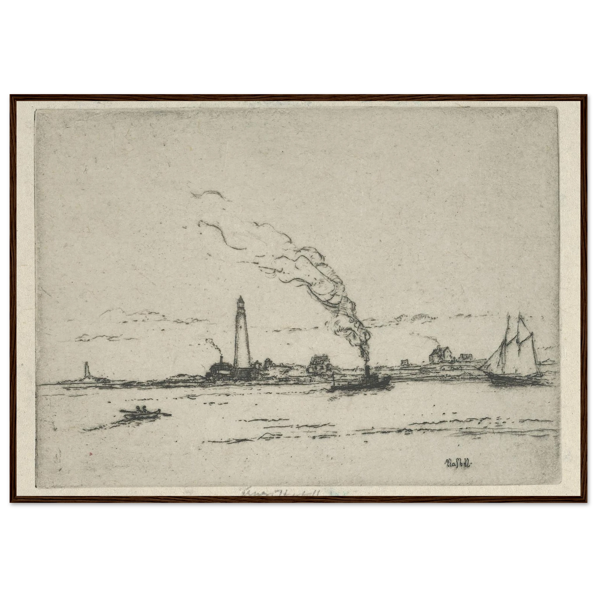 Boston Light (circa 1911) Art Print | Ernest Haskell-Quipham Collections
