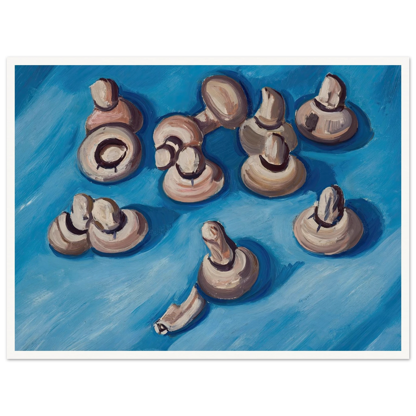 Mushrooms on a Blue Background (1926) Art Print | Marsden Hartley-Quipham Collections