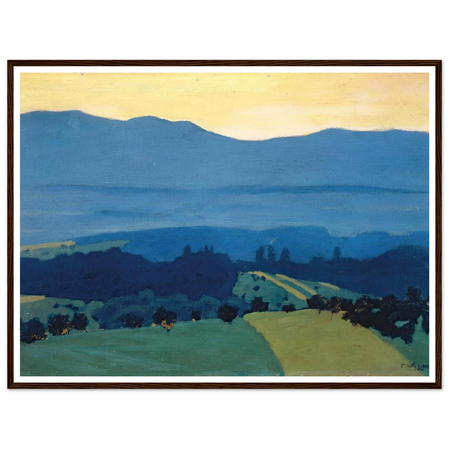 Landscape in the Jura Mountains near Romanel (1900) Art Print | Felix Vallotton-Quipham Collections