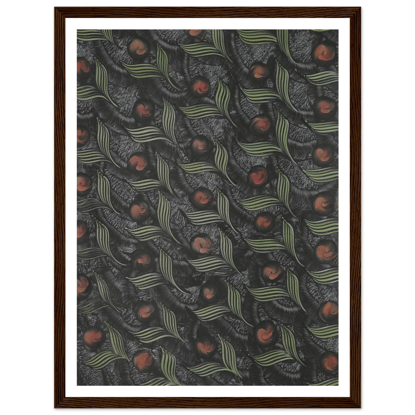 Kleisterpapier (mit Pfauenfedermotiven) (1890 - 1910) Art Print | Anker Kyster-Quipham Collections