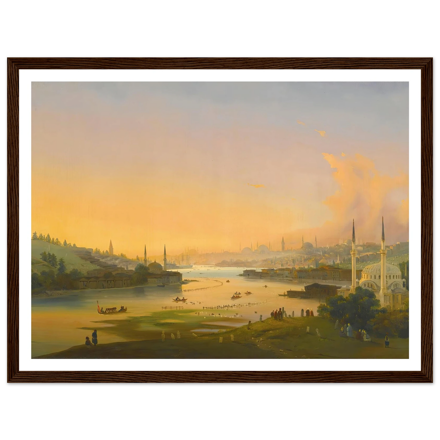 Sunrise Over The Golden Horn (1844) Art Print | Ippolito Caffi-Quipham Collections