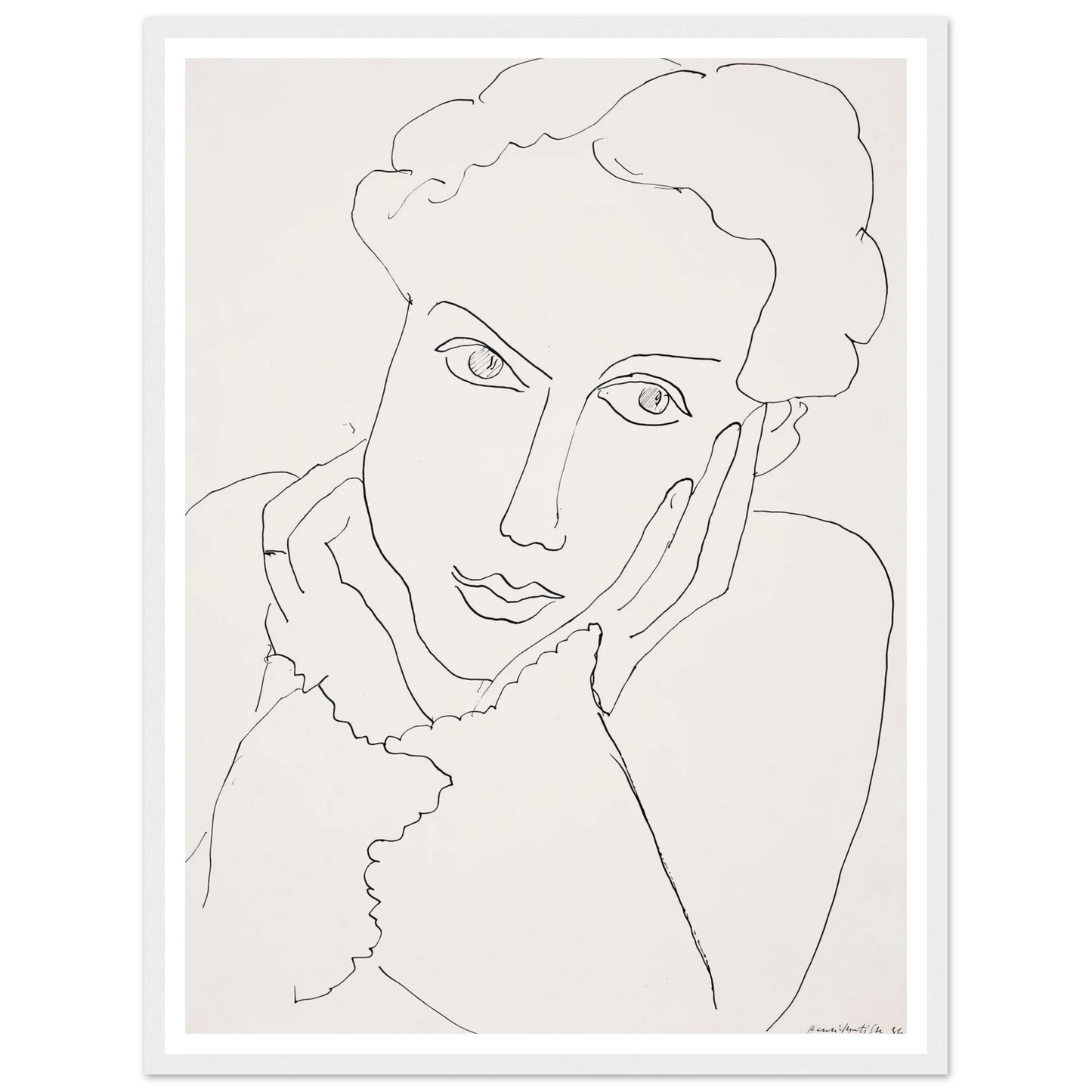 Femme pensive (1936) Art Print | Henri Matisse-Quipham Collections