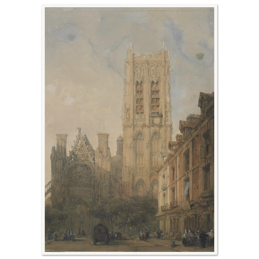 Church of St. Jacques, Dieppe Art Print | David Roberts-Quipham Collections