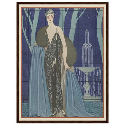 Alcyone ; Robe et manteau du soir, de Worth (1923) Art Print | George Barbier-Quipham Collections