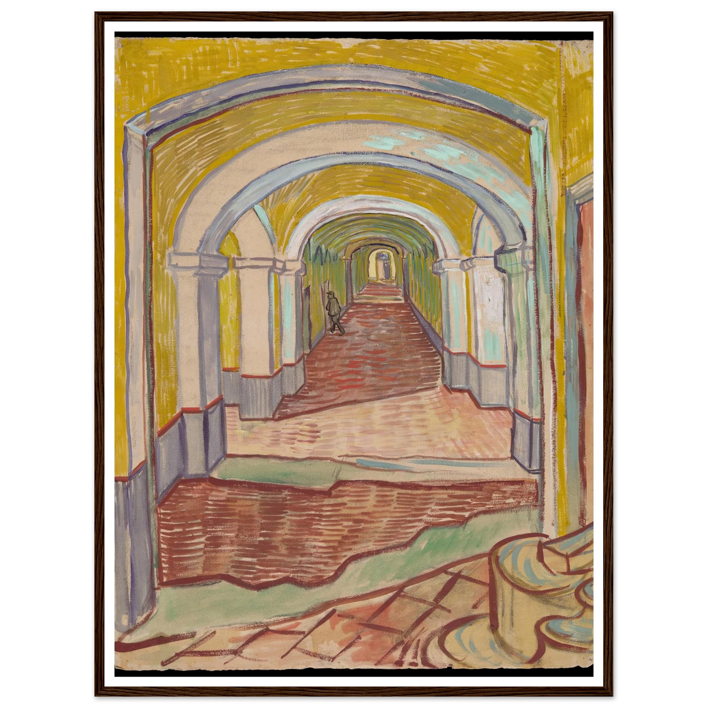 Corridor in the Asylum (1889) Art Print | Vincent van Gogh-Quipham Collections
