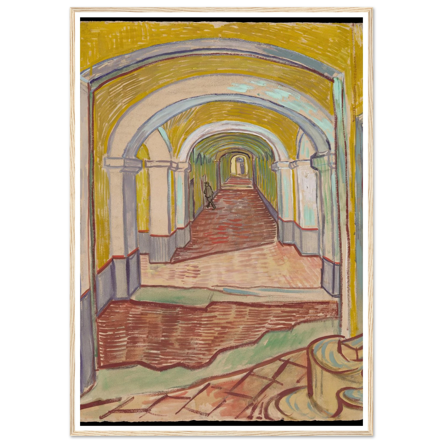 Corridor in the Asylum (1889) Art Print | Vincent van Gogh-Quipham Collections