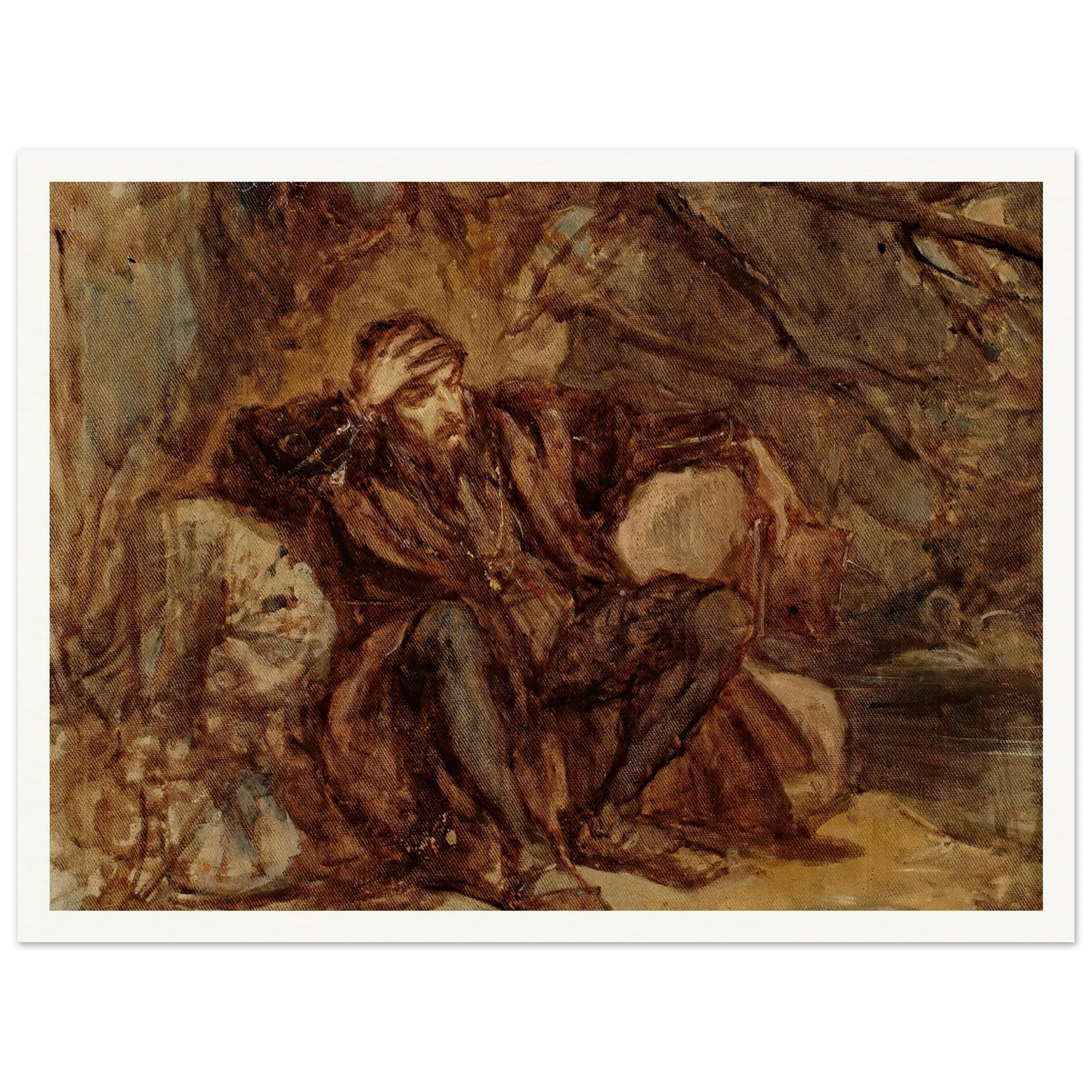 Sigismund Augustus in the Vilnius garden, sketch (1865) Art Print | Jan Matejko-Quipham Collections