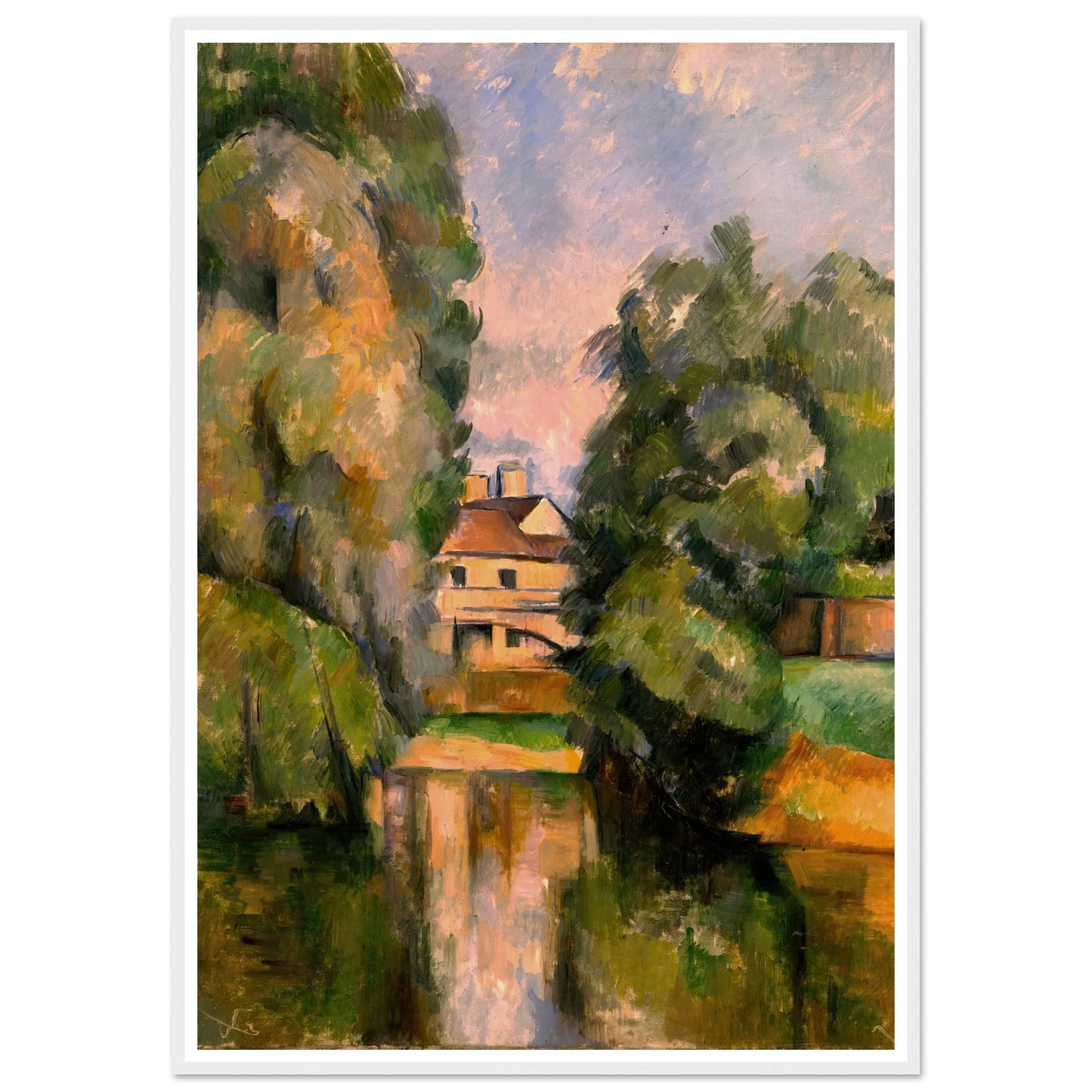Country House by a River Art Print | Paul Cezanne-Quipham Collections