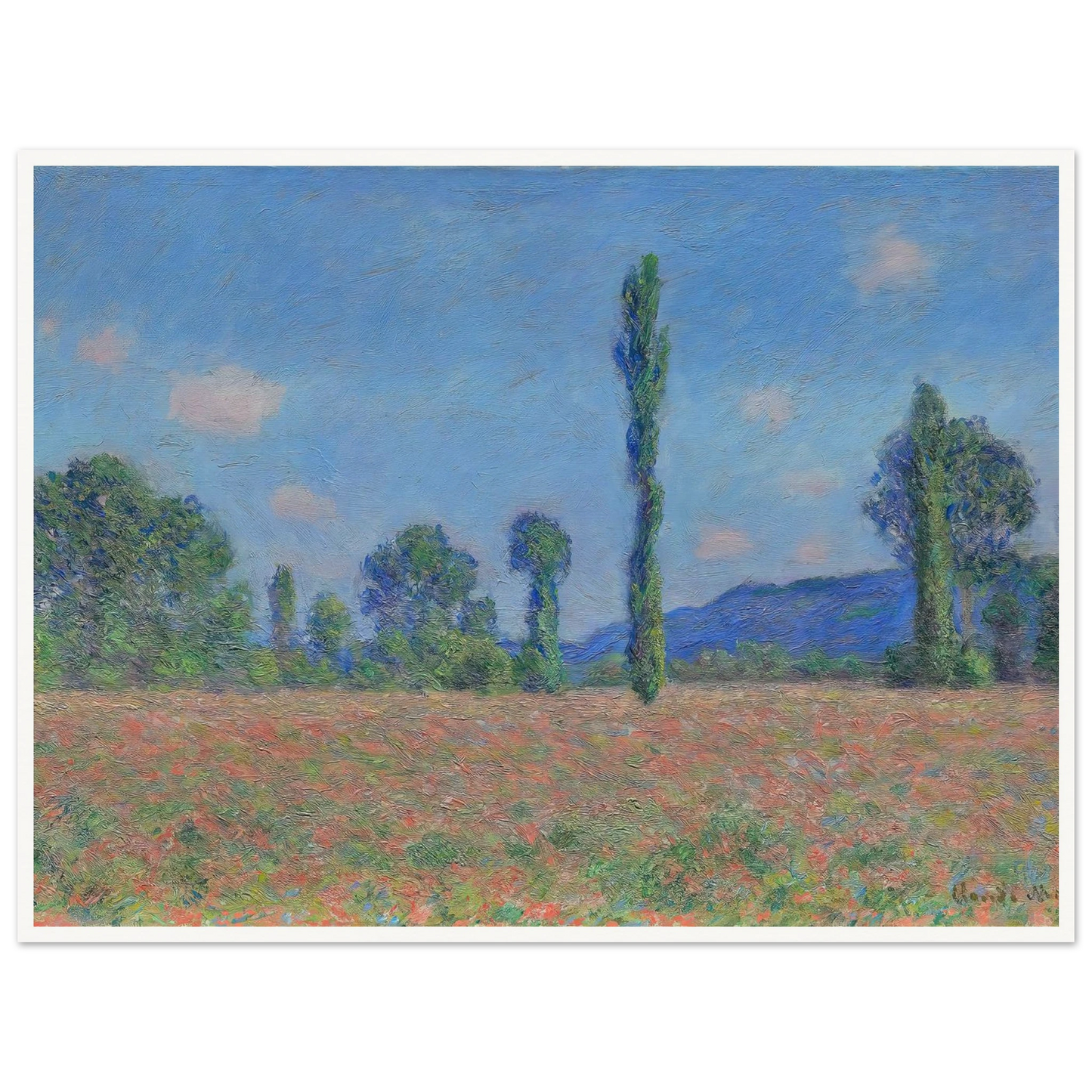 Poppy Field (Giverny) (1890) Art Print | Claude Monet-Quipham Collections