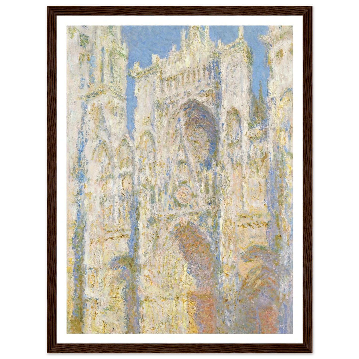 Rouen Cathedral, West Façade, Sunlight (1894) Art Print | Claude Monet-Quipham Collections