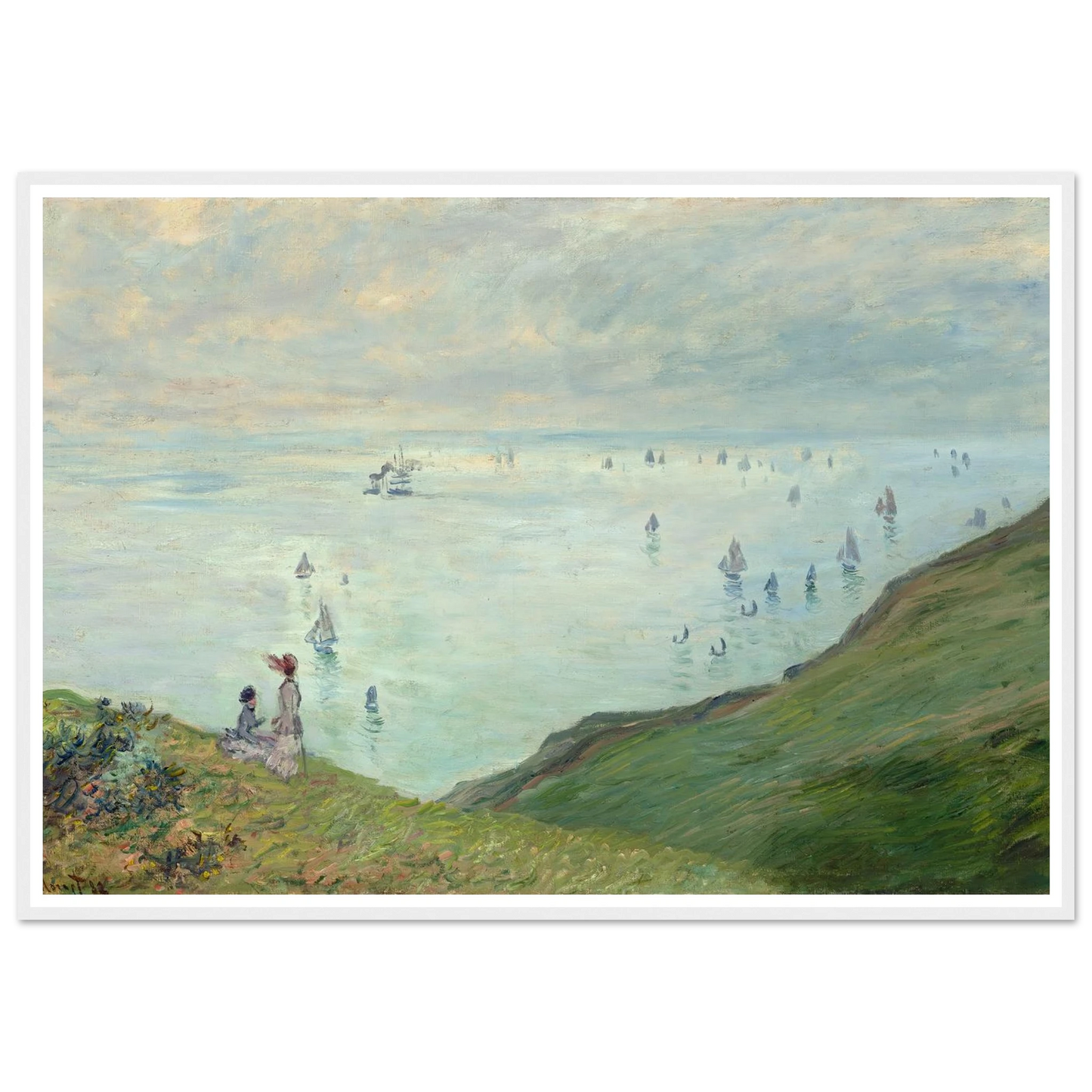 Cliffs at Pourville (1882) Art Print | Claude Monet-Quipham Collections
