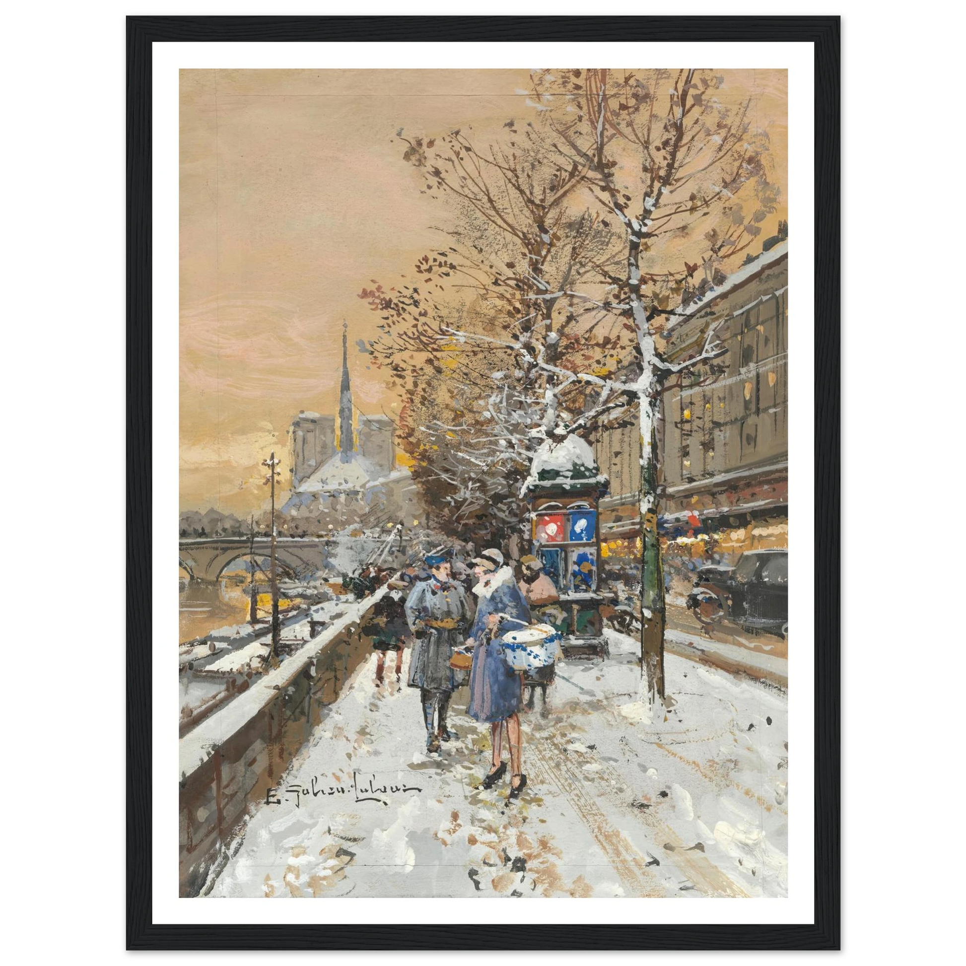 An assignation along the Seine Art Print | Eugene Galien Laloue-Quipham Collections