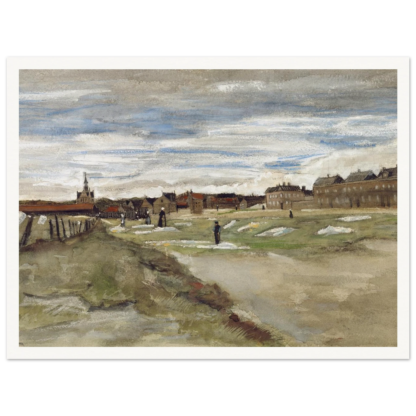 Bleachery at Scheveningen (1882) Art Print | Vincent van Gogh-Quipham Collections