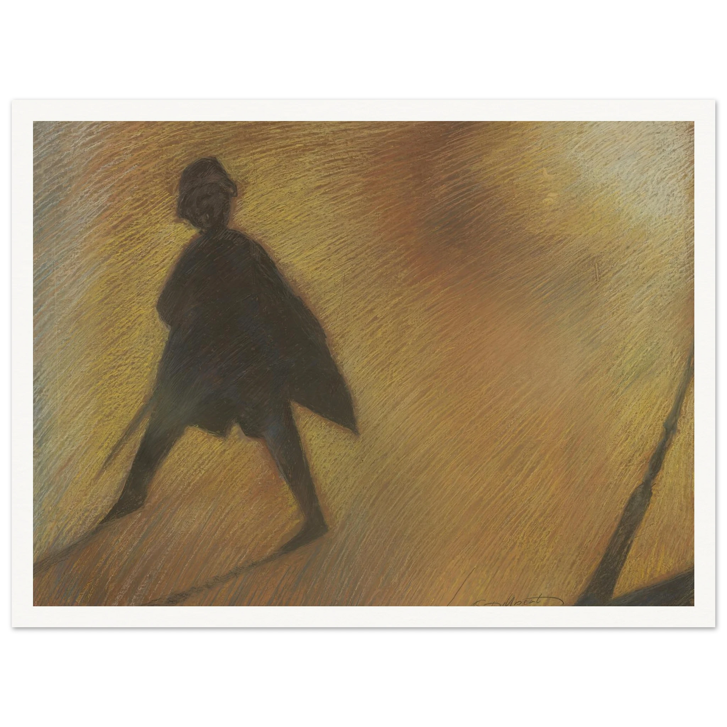Het einde van een mooie dag – Figuur in tegenlicht (1912) Art Print | Leon Spilliaert-Quipham Collections