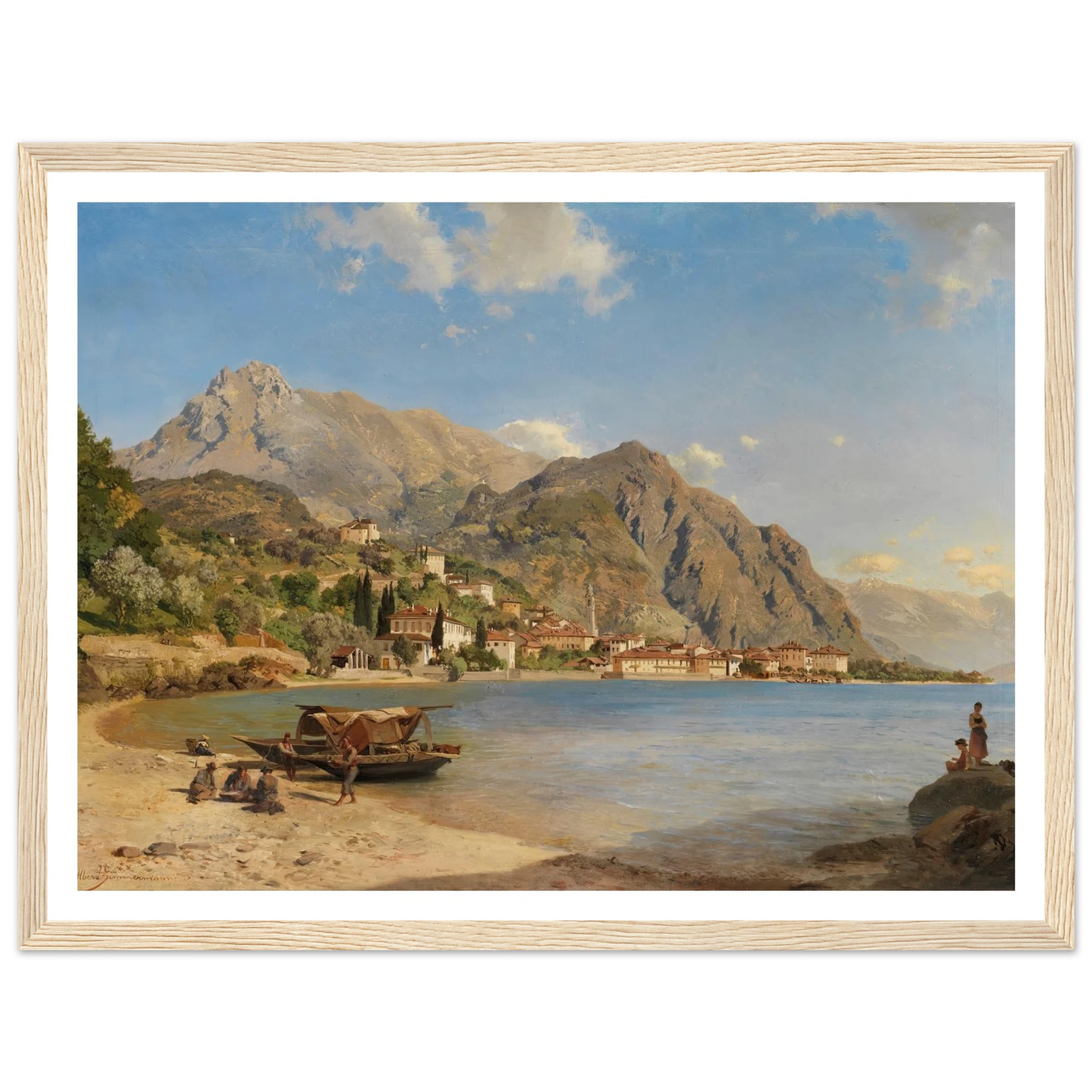 Am Ufer des Comer Sees (Menaggio) (1858) Art Print | Albert Zimmermann-Quipham Collections