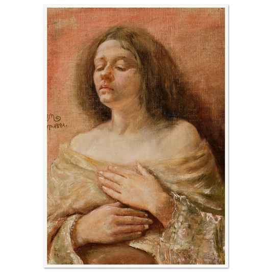 Portrait study of a woman (1881) Art Print | Jan Matejko-Quipham Collections