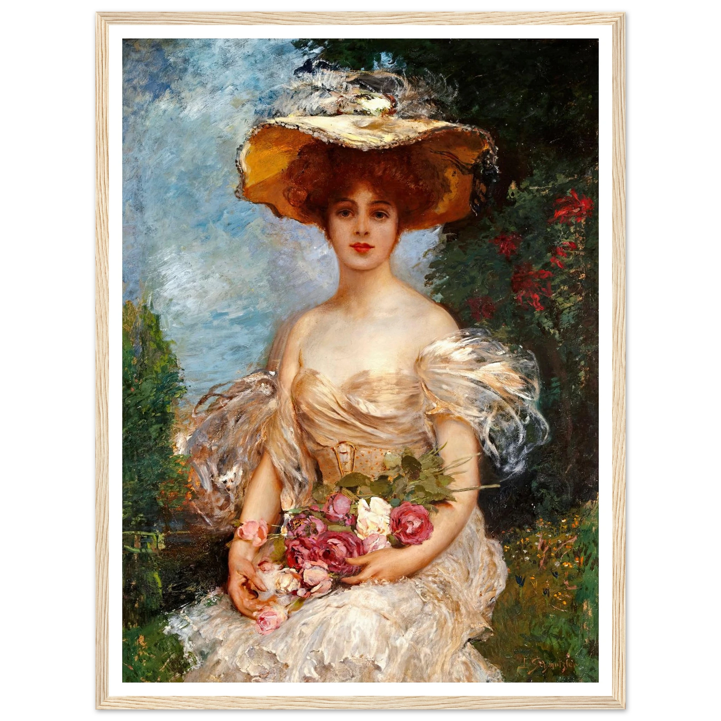 A portrait of an elegant woman Art Print | Leopold Schmutzler-Quipham Collections
