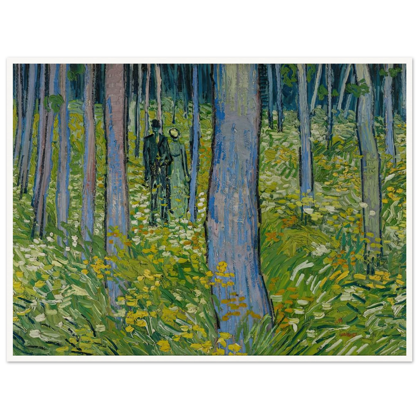 Undergrowth with two Figures (1890) Art Print | Vincent van Gogh-Quipham Collections