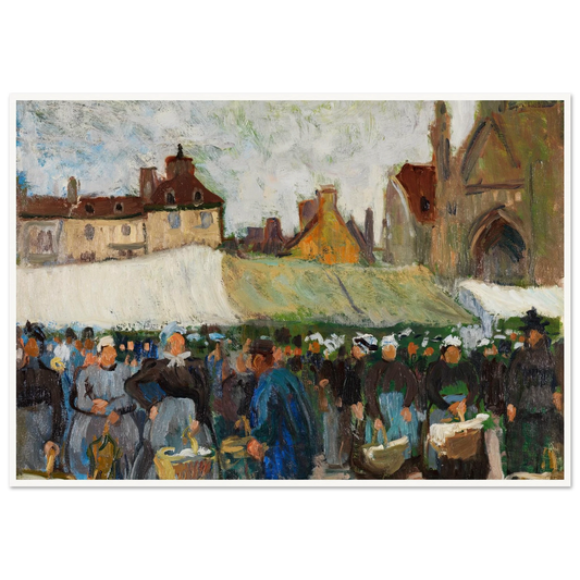 Marché à Falaise (Markt in Falaise) (1905) Art Print | Raoul Dufy-Quipham Collections