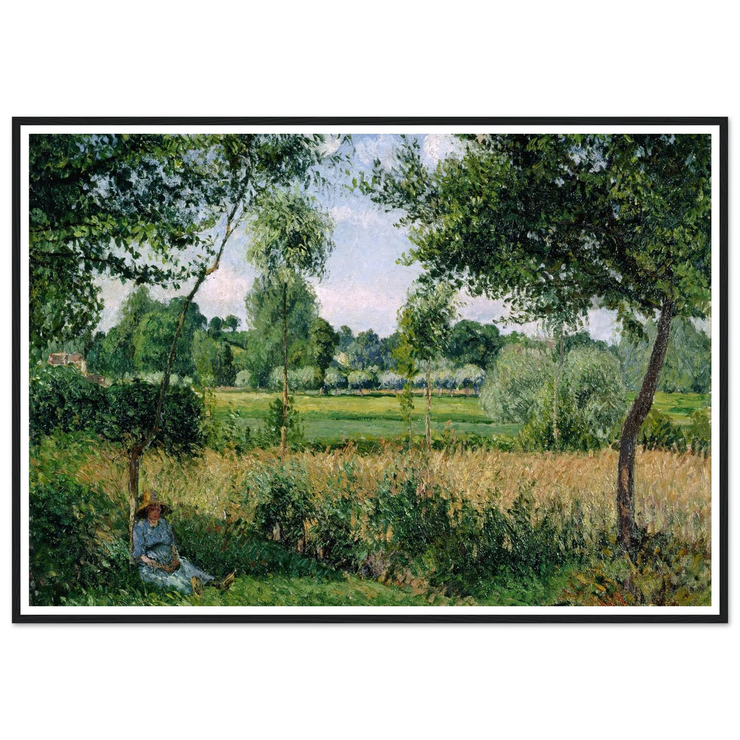 Morning Sunlight Effect, Eragny Art Print | Camille Pissarro-Quipham Collections