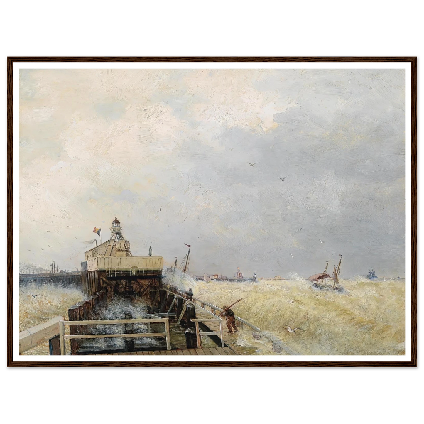 Hafen in Ostende Art Print | Hermann Ottomar Herzog-Quipham Collections
