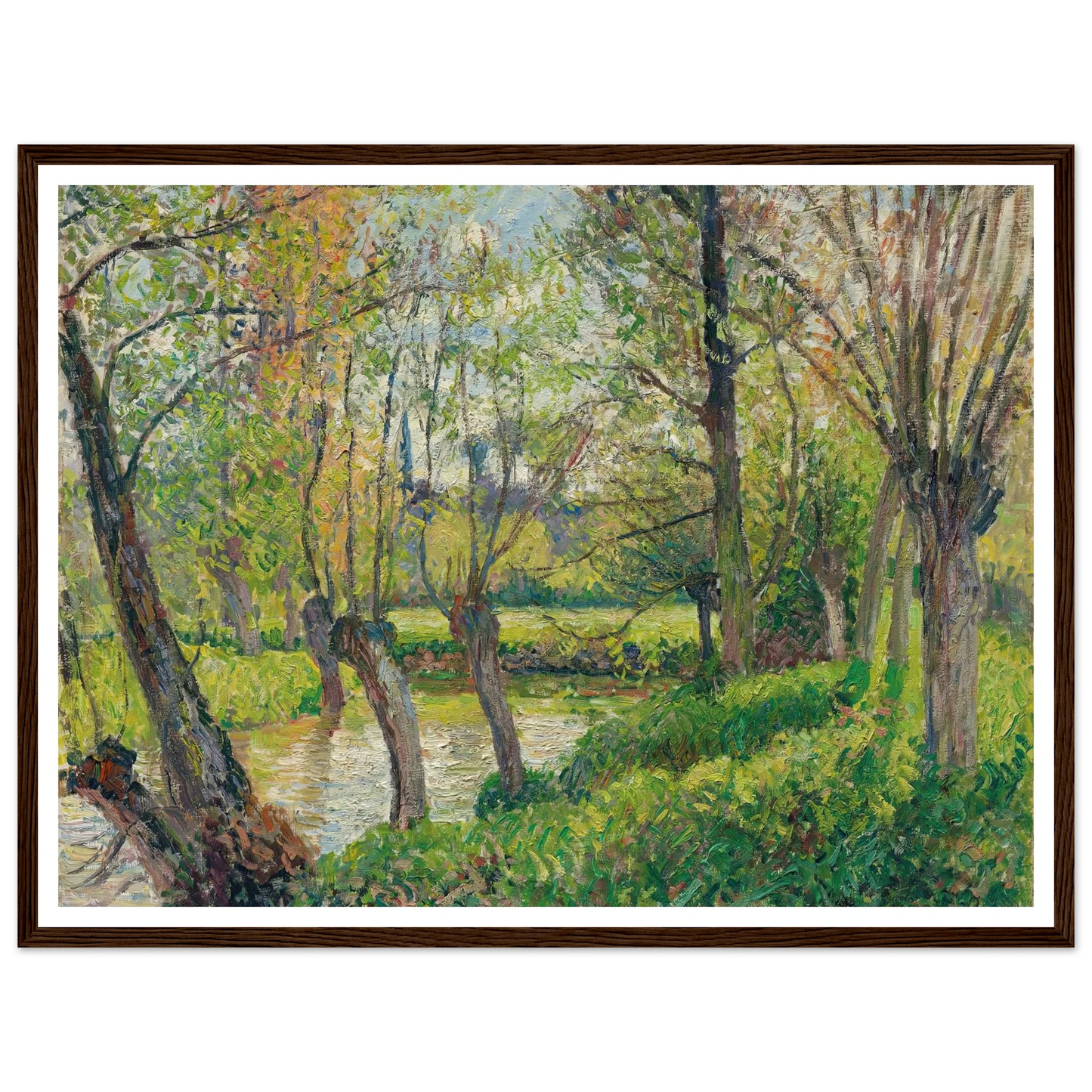 Bords De L’epte À Êragny, Soleil Couchant (1897) Art Print | Camille Pissarro-Quipham Collections