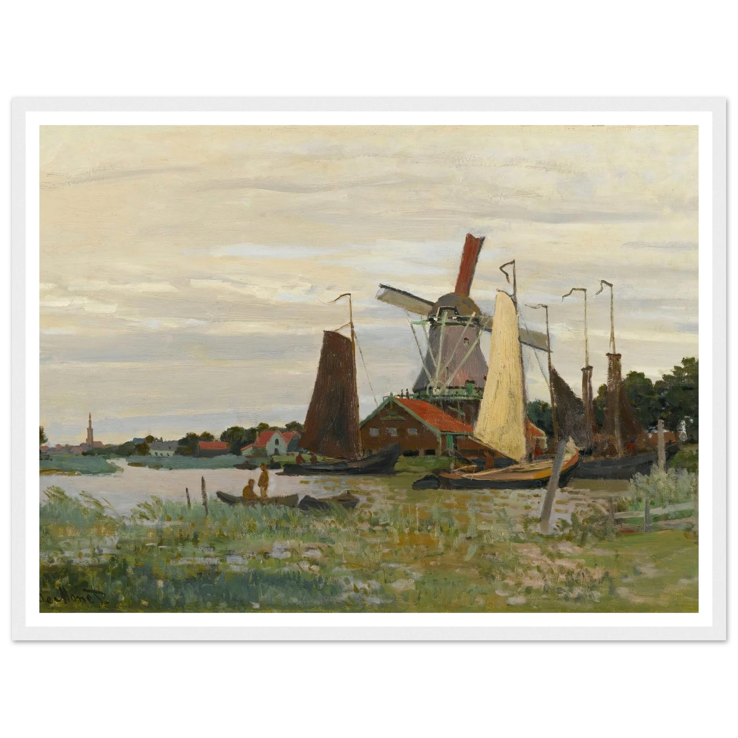 Un Moulin À Zaandam (1871) Art Print | Claude Monet-Quipham Collections
