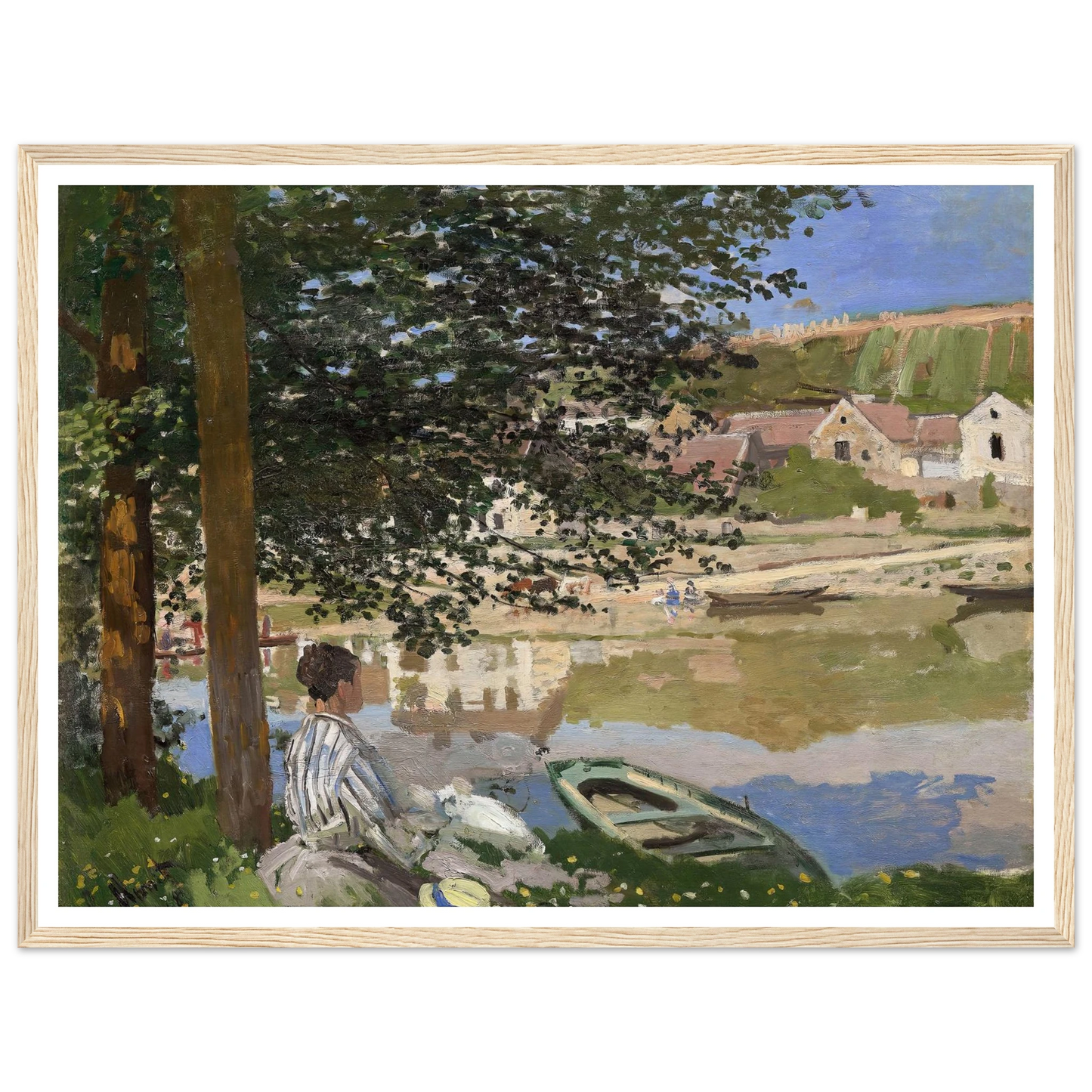 On the Bank of the Seine, Bennecourt (1868) Art Print | Claude Monet-Quipham Collections
