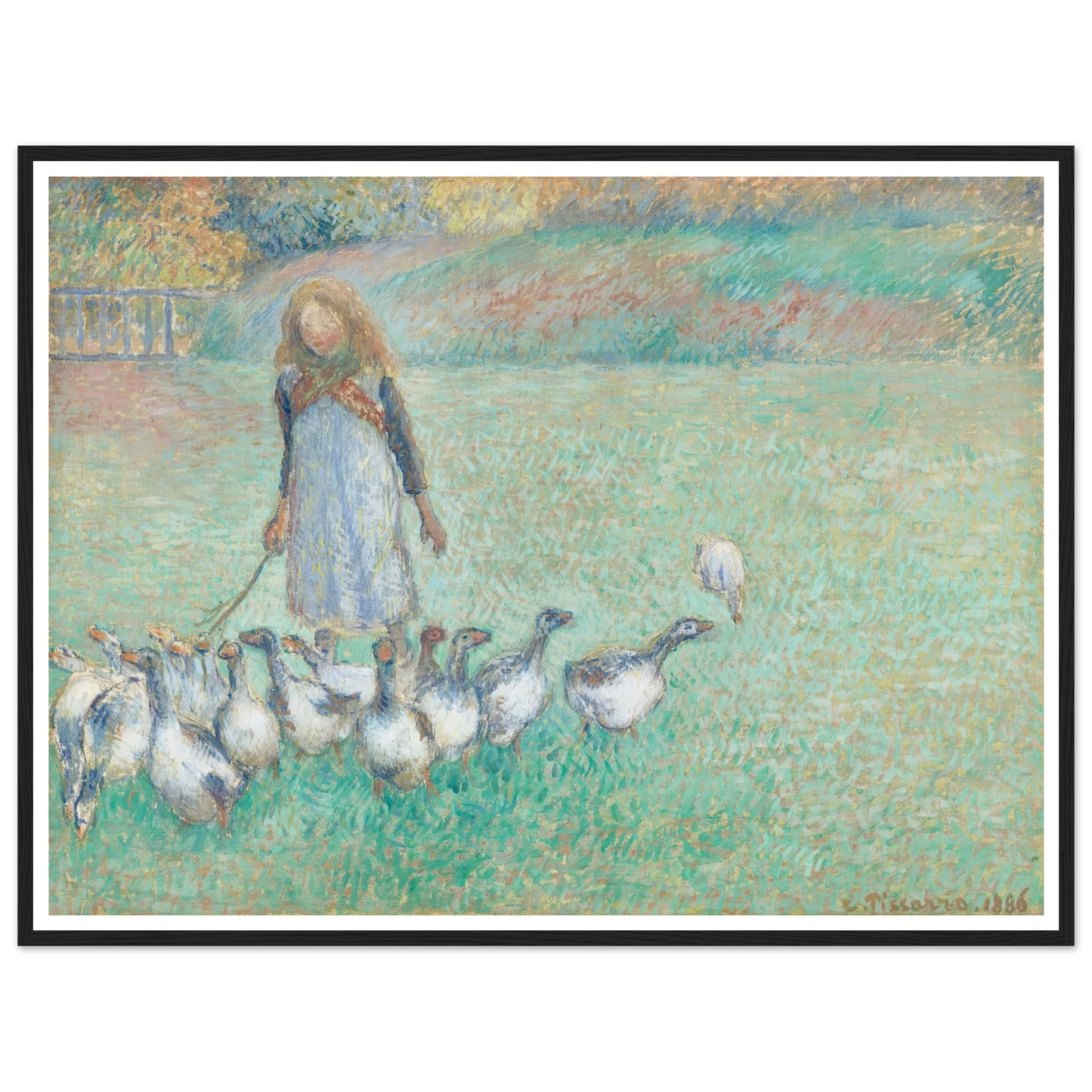Petite gardeuse d’oies (1886) Art Print | Camille Pissarro-Quipham Collections