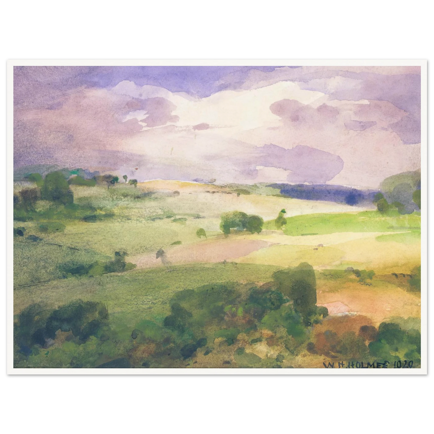 The Maryland Fields (1929) Art Print | William Henry Holmes-Quipham Collections