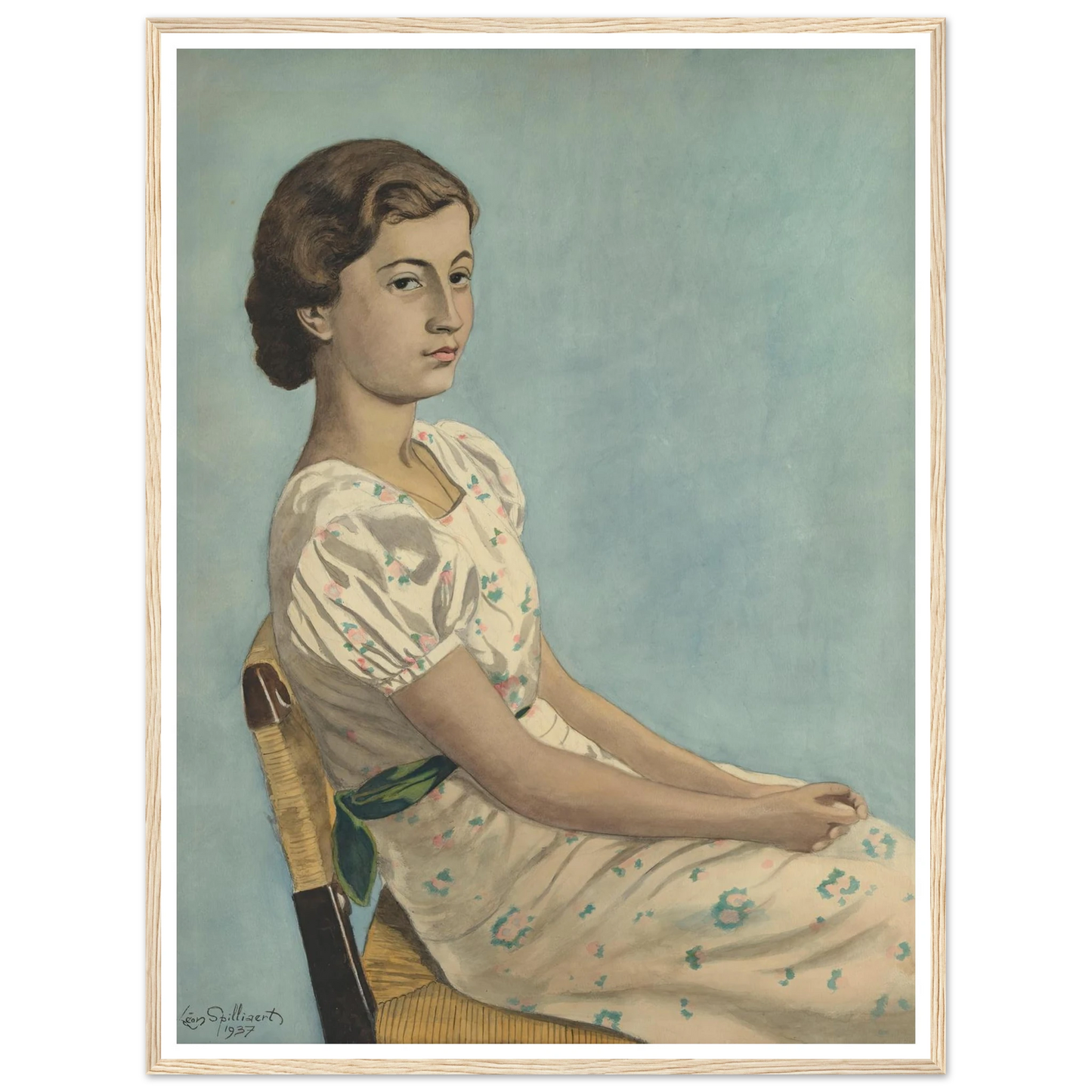 Portret van Mejuffrouw Simonne Kremer (1937) Art Print | Leon Spilliaert-Quipham Collections