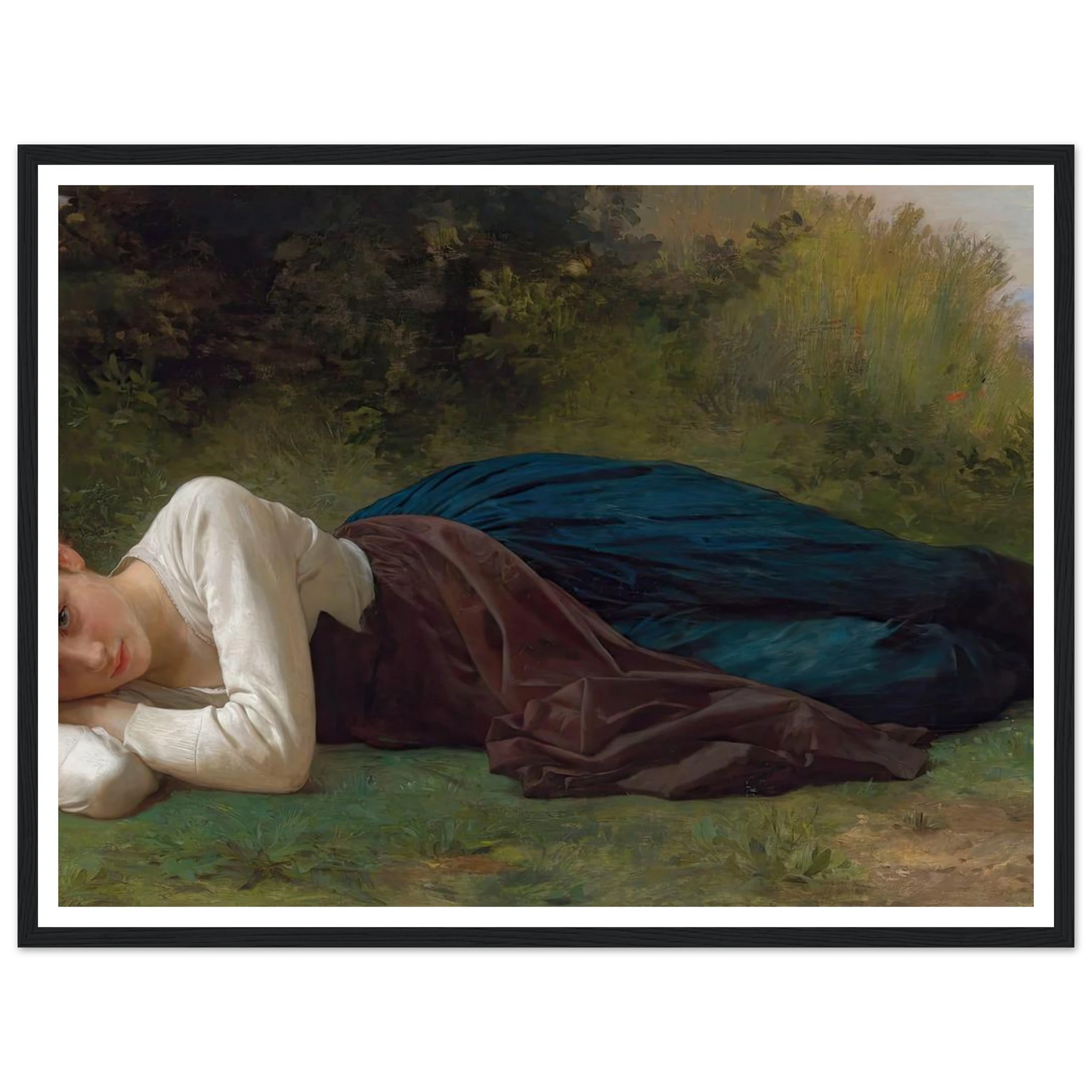 Le Repos (Jeune Fille Couchée) (1880) Art Print | William Bouguereau-Quipham Collections