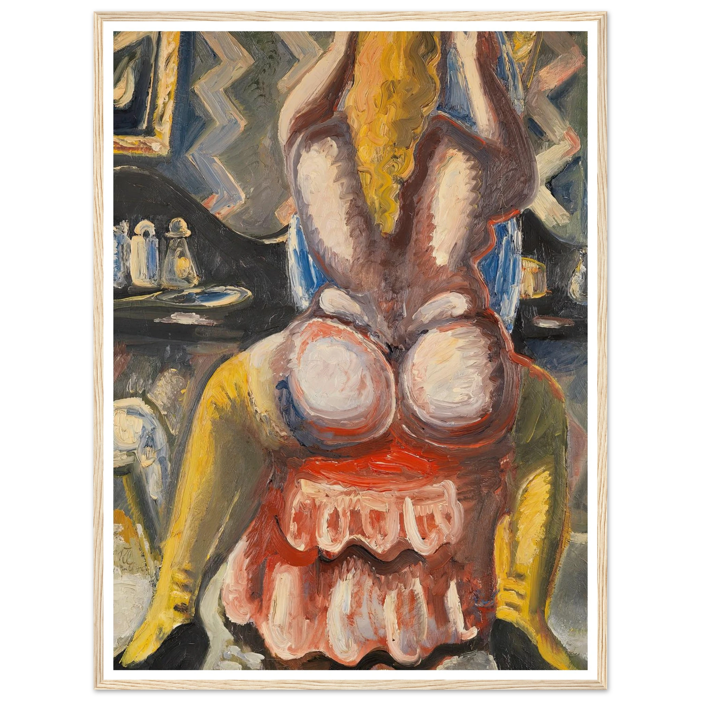 Akt auf rotem Sessel. Rückenakt auf rotem Sessel (1949) Art Print | Paul Kleinschmidt-Quipham Collections