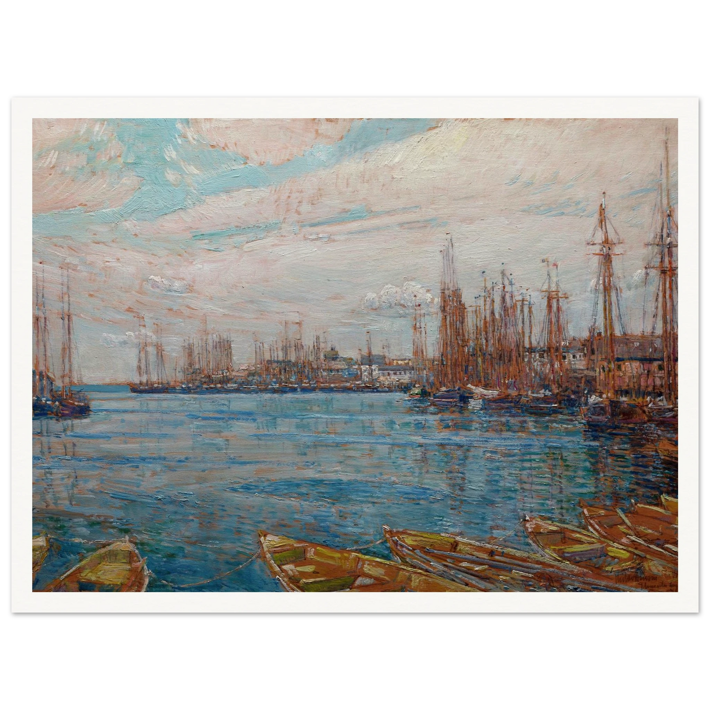 Harbor of a Thousand Masts (1919) Art Print | Childe Hassam-Quipham Collections