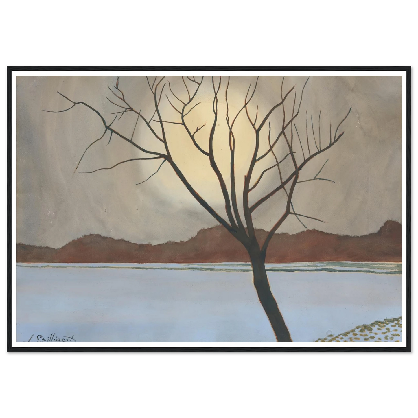 Landschap met boom op het voorplan (from 1929 until 1930) Art Print | Leon Spilliaert-Quipham Collections